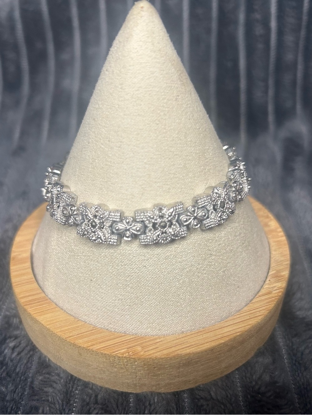 Silver Tone Rhinestone Bracelet